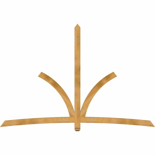 Ekena Millwork Davenport Rough Sawn Timber Gable Bracket, Western Red Cedar, 108"W x 72"H x 2"D x 4"F, 16/12 Pitch GBW108X72X0204DAV00RWR - main